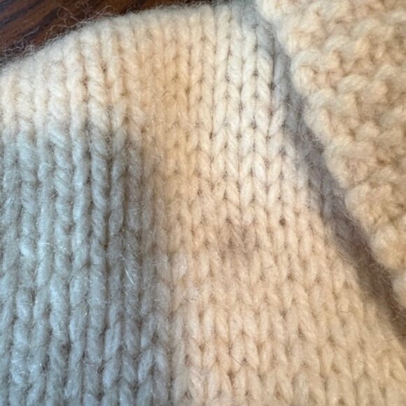 Cowichan Curling style Vintage 1960's Wool Sweater, Bulldozer - Picture 15 of 16